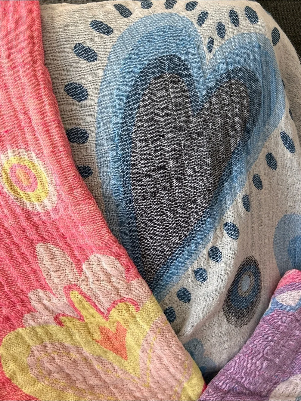 Hippie Hearts 2 Side FLiPSiDE Festival Blanket Towel Wrap NEW